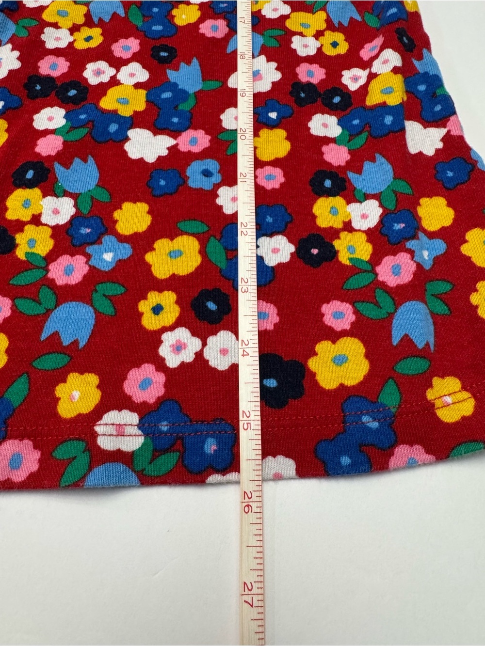 Hanna Andersson Girls 8 Red Floral Organic Cotton Long Sleeve Dress - Picture 10 of 11